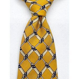 Polo VTG Silk Necktie Men Yellow "Cricket" 4"W x 60"L Old $.‎